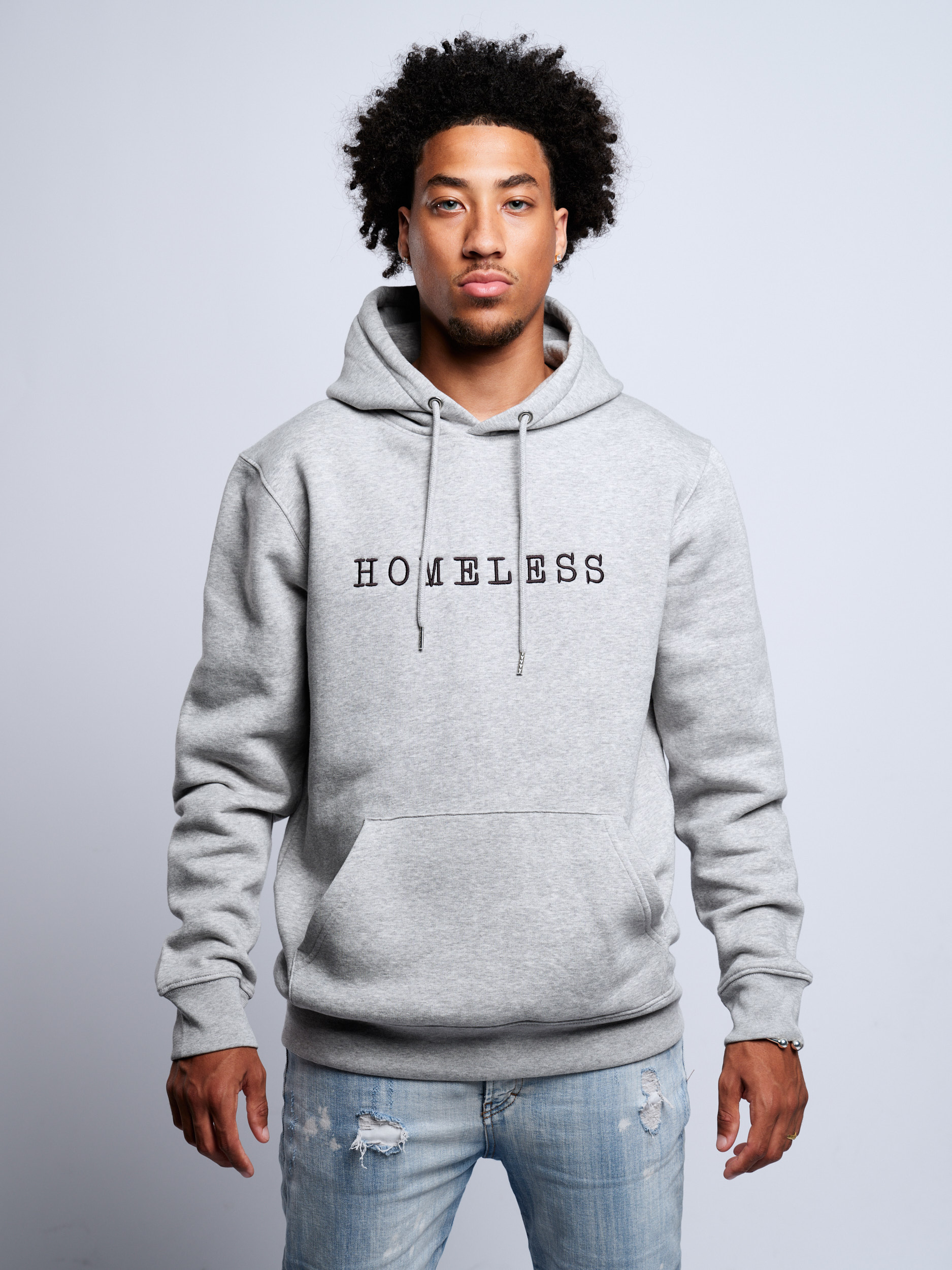 GREY HOMELESS HOODIE - HOMELESS Official Site | Be Exclusive with HOMELESS